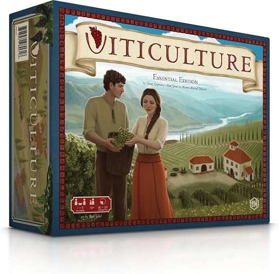 Stonemaier Games: Viticulture Essential Edition (Base Game) by Jamey Stegmaier | Create the Most Prosperous Tuscan Vineyard | Strategy Board Game for Adults and Family | 1-6 Players, 90 Mins