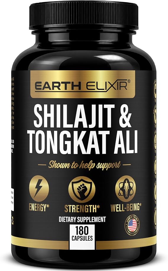 Shilajit and Tongkat Ali for Men and Women Pure Shilajit Capsules w/High Potency Fulvic Acid & Trace Minerals Shilajit for Men with Natural Testosterone Support for Energy & Muscle Growth