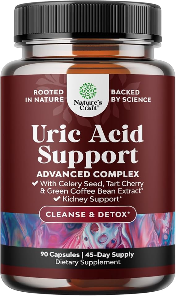 Green Coffee Bean Extract for Uric Acid Cleanse & Detox - Green Coffee Beans with Turmeric, Tart Cherry & Celery Seed for Adults - Daily Uric Acid Flush for Joints Support & Kidney Cleanser 90 Ct