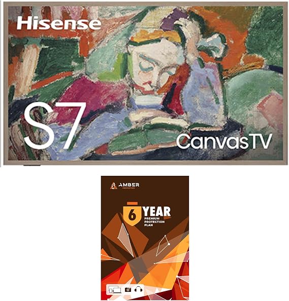 Hisense 65S75N CanvasTV 4K QLED TV with 6 Year Amber Protection (2024)