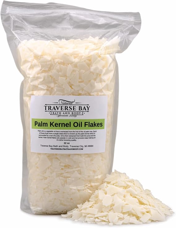 Traverse Bay Bath and Body - Palm Kernel Oil Flakes 32 oz - All Natural