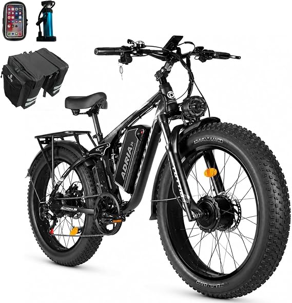 Electric Bike for Adults, Peak 5000W/6000W Dual Motor Ebike, 26" Fat Tire