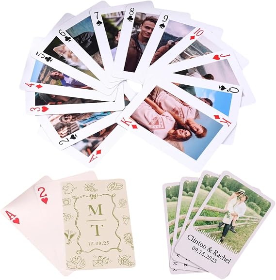Custom Wedding - Themed Playing Cards, Wedding Guest Book Playing Card, Custom Photos or Blank Playing Cards, Wedding Favors