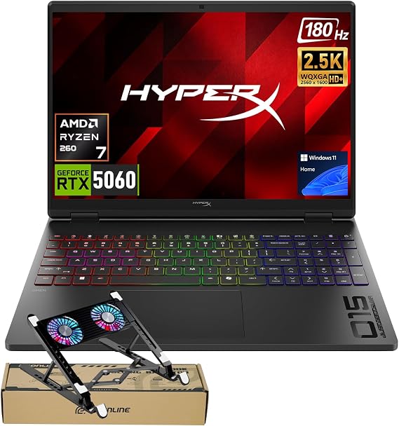 HP HyperX Omen 15 5060 AMD Ryzen 7 260 Gaming Laptop, 2GB DDR5 + 4TB SSD