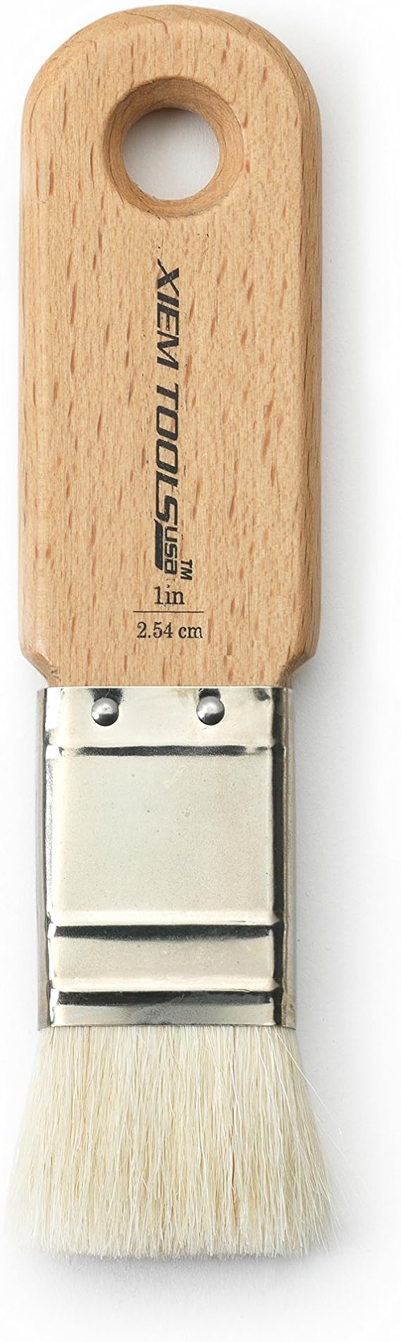 Xiem Tools Handcrafted Short Cut Glaze Brush for Pottery and Ceramics (1 inch)