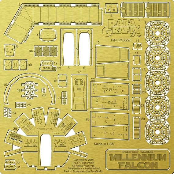 Convergent Paragrafix 1/72 Scale Perfect Grade Falcon Photoetch Set PGX225
