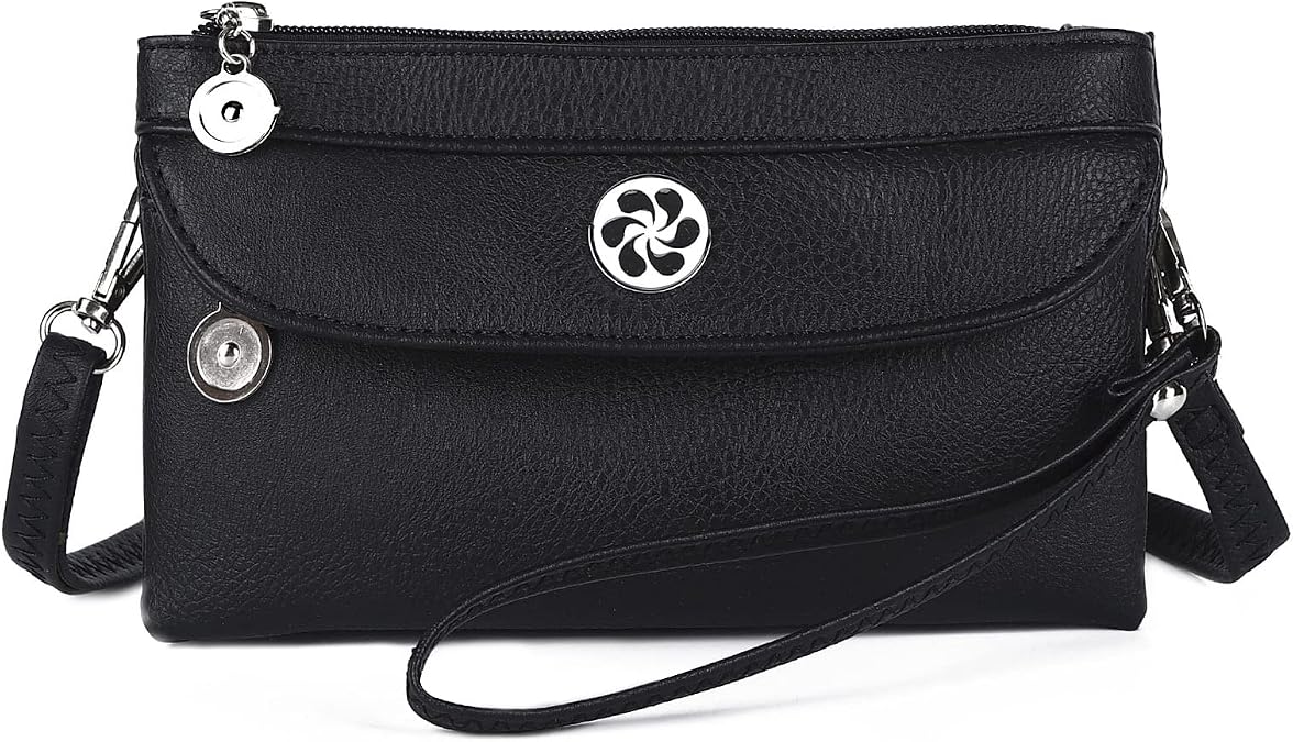 Angel Kiss Crossbody Bags Small Purses for Women Vegan Leather Cell Phone Wallet Purse with Wristlet Strap