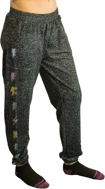 Terez Women's Rebel Rebel Placement Lounge Pants, Black
