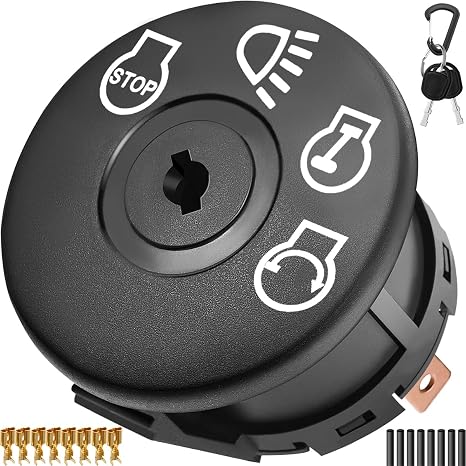 Ignition Key Switch with 7 Terminals 4 Position for Riding Lawn Mower 175566 532175566 GY20074 94762 925-1741 163968 725-1741 532163968 175442 583068901 539107541 LTH1342 YTH1848XP YTH1542XP