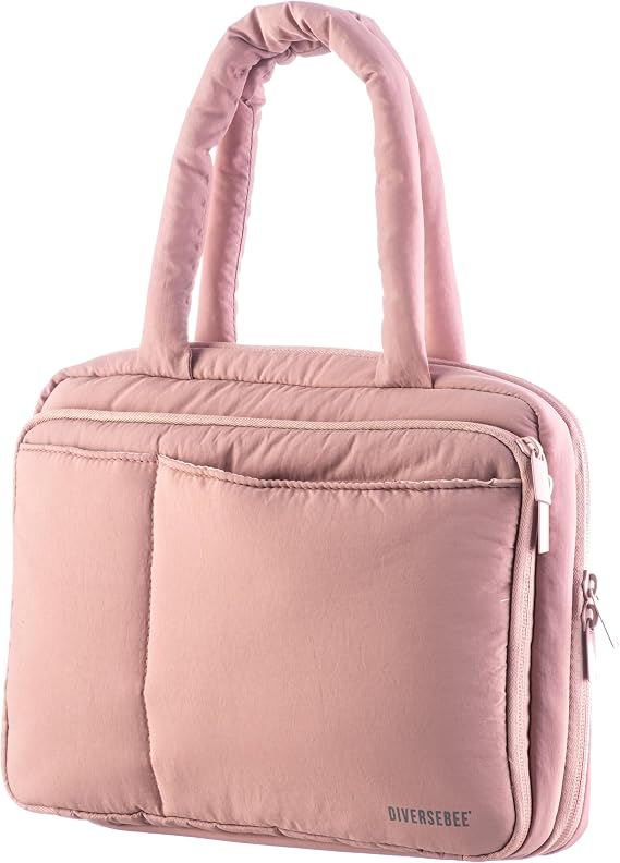 DiverseBee Large Bible Cover with Handles (Pink) | Carrying Bible Book Case for Women, Tote Bag, Bible Accessories, Bible Study Journaling Supplies, Christian Gift