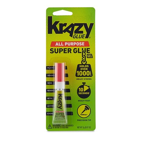 Krazy Glue All Purpose Super Glue Gel with Precision Tip (2g Tube)