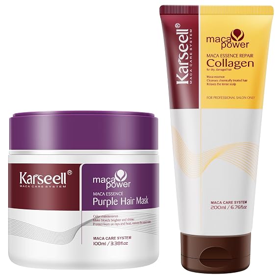 Karseell 3.38floz Purple Hair Mask and Collagen Hair Treatment