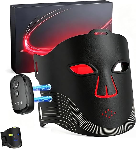 Red Light Therapy Mask for Face with 4 Light Modes