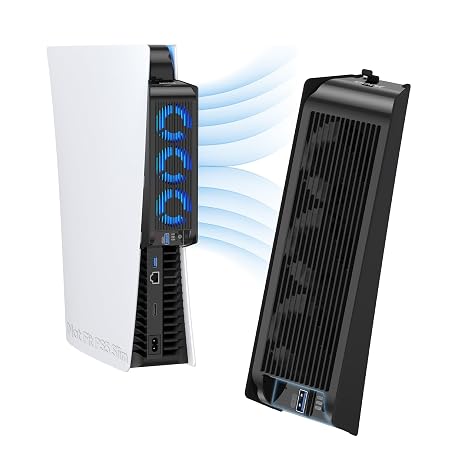 KIWIHOME Cooling Fan for PS5 2020, Quiet Cooler with Auto Speed USB3.0