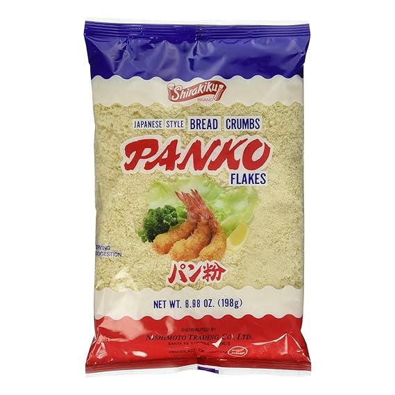 Japanese Style Panko Bread Crumbs Crispy Panko Flakes, Light and Crunchy, Wheat Bread Crumbs for Cooking and Frying - 6.98oz (Pack of 1)