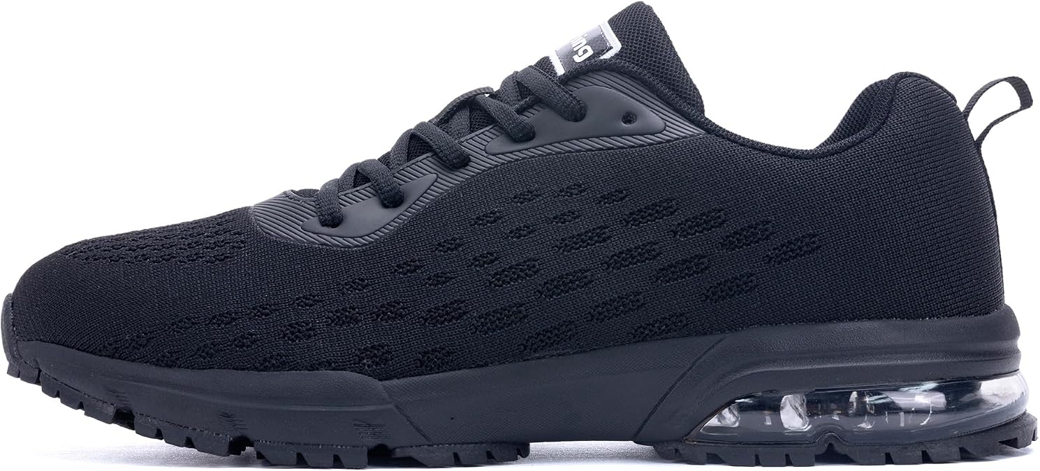 Mens Running Shoes Athletic Tennis Walking Fashion Sneakers for Workout Gym Sports Jogging Black US Size 8
