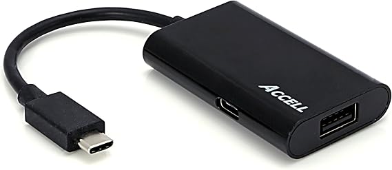 Accell USB-C to USB-A 3.0 Adapter with USB-C Upstream Charging Port