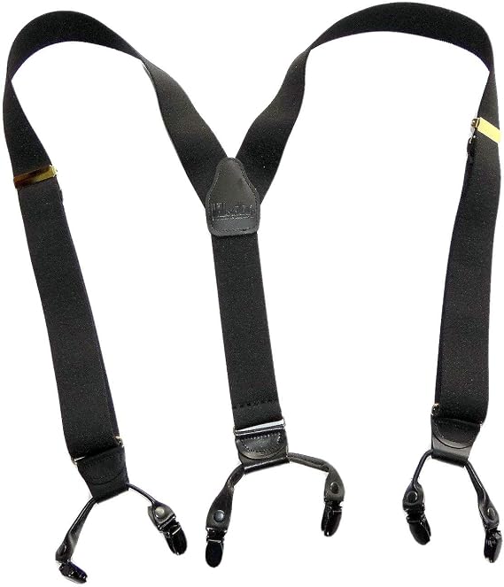 Hold-Up Suspender Company Casual Series Suspenders for Men Dual Clip Double-Up style Suspenders for Men No-Slip
