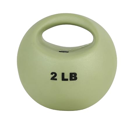 CanDo 10-3290 One Handle Medicine Ball, 2 lb, Tan
