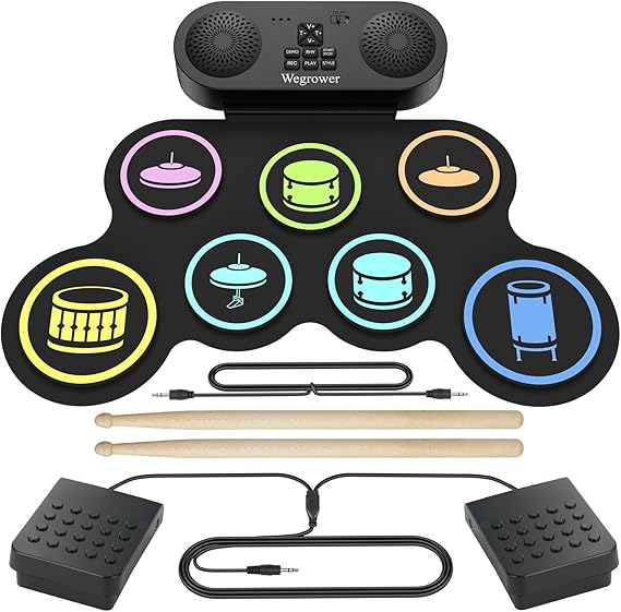 7-Pad Electronic Drum Set for Kids