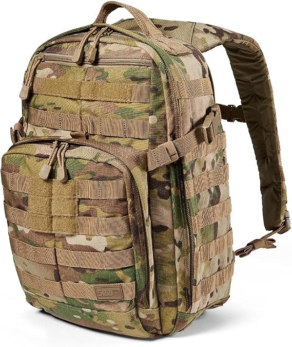 5.11 Tactical Backpack – Rush 12 2.0 – Military Molle Pack, CCW and Laptop Compartment, 24 Liter, Small, Style 56561