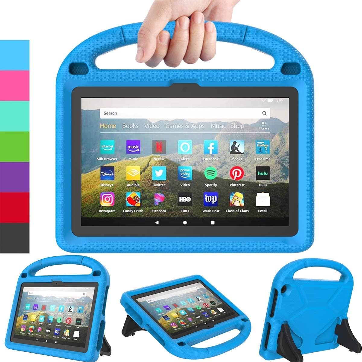 All-New ＨＤ 10 Tablet Case - Kricsertg Light Weight Shock Proof Cover with Stand for All New ＨＤ 10 Tablet