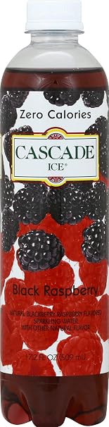 Cascade Ice Sparkling Water, Black Raspberry, 17.2 Ounce (Pack of 12)