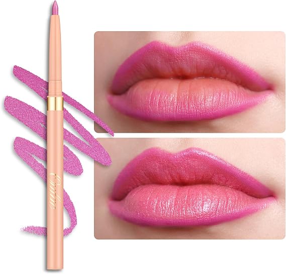 Oulac Matte Lilac Pink Lipliner Pencil Waterproof - Smooth and Smudge-proof Lasts 24H+, Highly Pigmented, Retractable Lip Makeup for Precision Application, Vegan, LL09 Lilac Love Pink