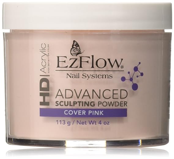 EZ Flow High Definition Cover Pink Powder False Nails, 4 Ounce