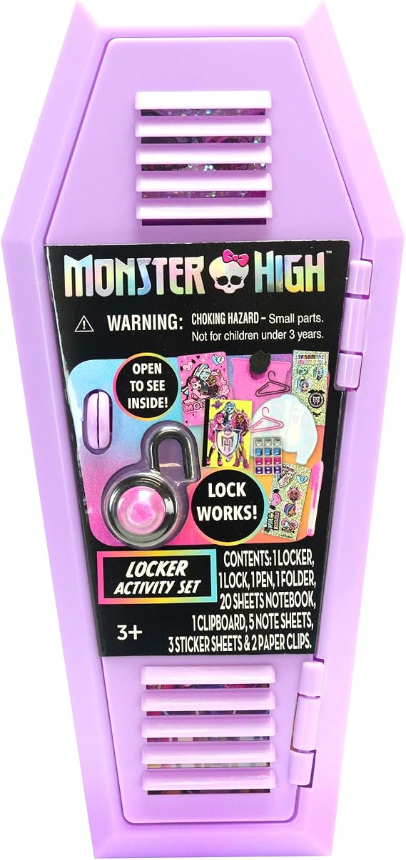 Tara Toys Monster High Coffin Design Locker, Lavender Doodle & Decorate Set