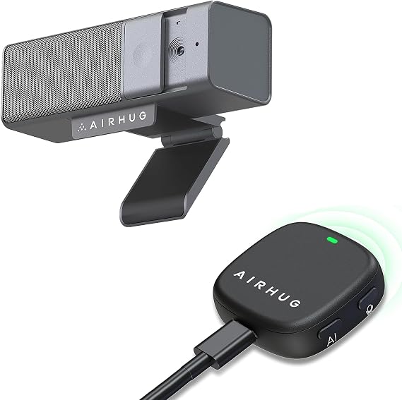 AIRHUG 3 in 1 1080P Webcam with Conference USB Microphone