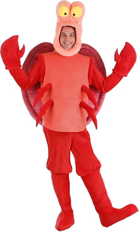 Disney The Little Mermaid Sebastian Costume for Adults, For Cosplay, Fantasy, Halloween, Beach Theme & Dress Up