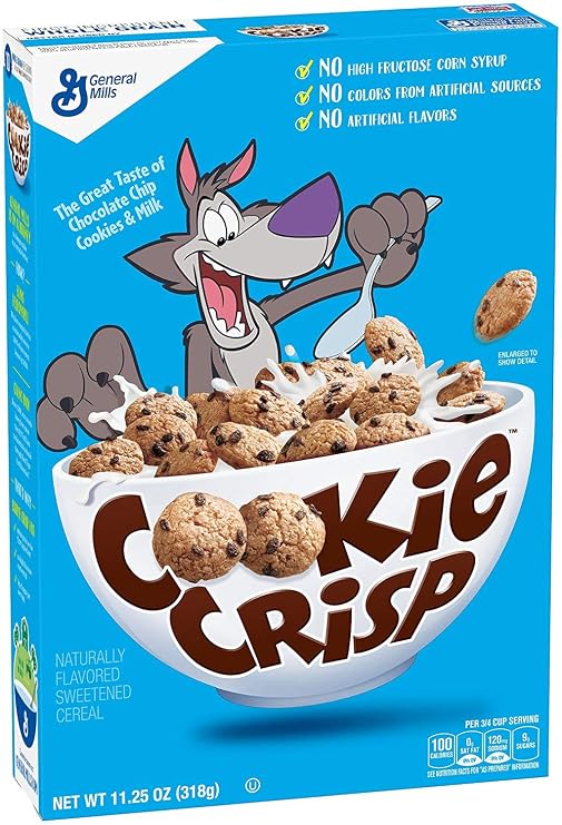 Cookie Crisp Cereal, Chocolate Chip Cookie Flavored, 11.25 oz