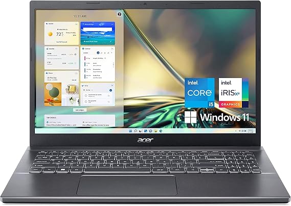 Acer Aspire 5 Laptop: 15.6" FHD Display 12th Generation Intel Core i5-1240P NVIDIA GeForce RTX 2050 24 GB DDR4 SDRAM 2 TB SSD Win11 Pro WiFi 6 Backlit Keyboard Thunderbolt 4