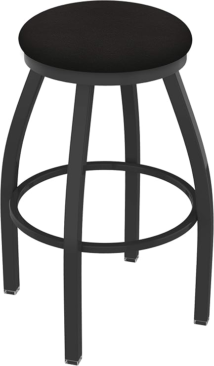 HBS XL 802 Misha 25" Swivel Counter Stool with Pewter Finish and Canter Espresso Seat
