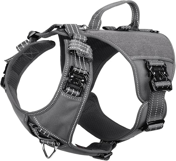 ICEFANG Quick-Moving Tactical Dog Harness X-Large Dogs,No Pull Dog Vest