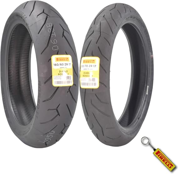 Pirelli Diablo Rosso II Motorcycle Tire Set 120/70 ZR17 & 160/60 ZR17