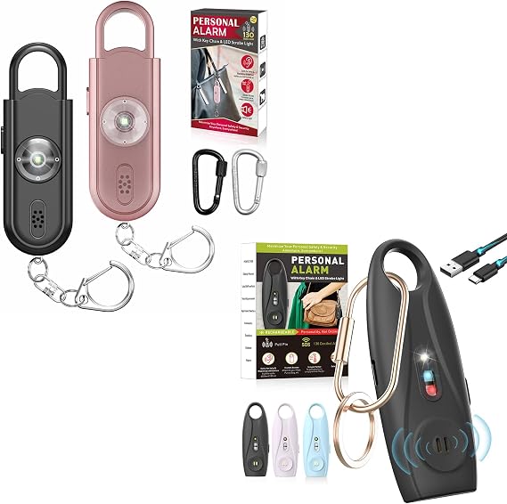 Rechargeable & Safety Alarm Bundle Personal Protection for Women & Kids