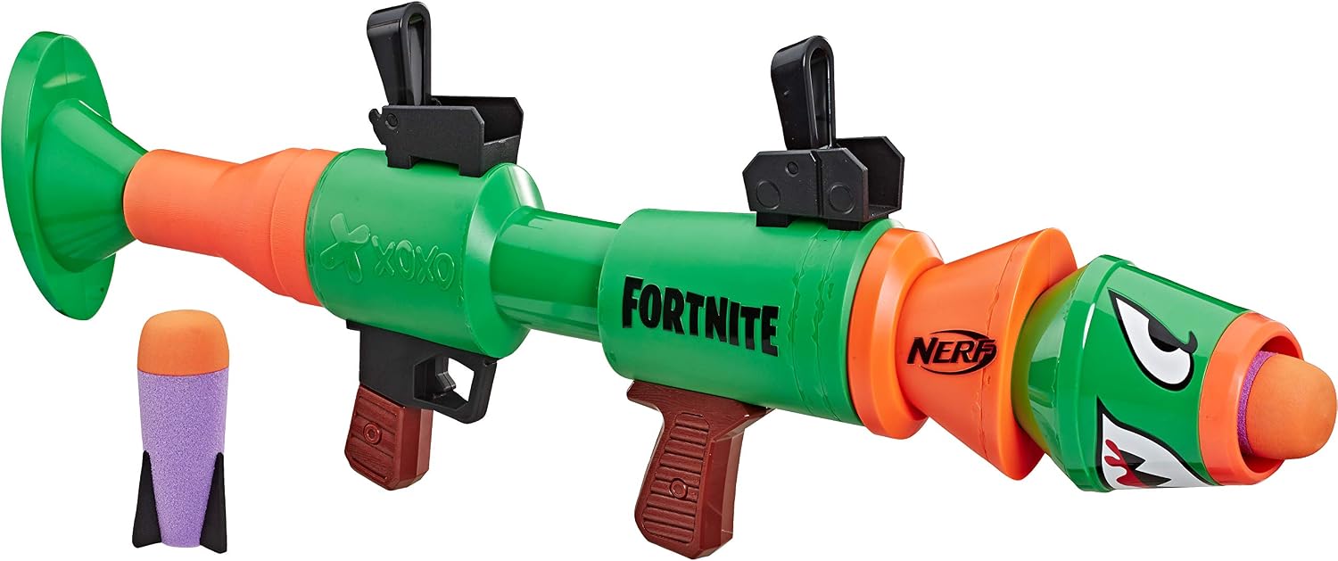 Nerf Fortnite Rl Blaster - Fires Foam Rockets - Includes 2 Official Fortnite Rockets - for Youth, Teens, Adults