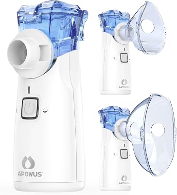 Portable Nebulizer - Nebulizer for Adults and Kids, Nebulizer Machine for Adults and Kids with 3 Nebulizer Masks and Adjustable Nebulization Rate, Handheld and Easy to Use