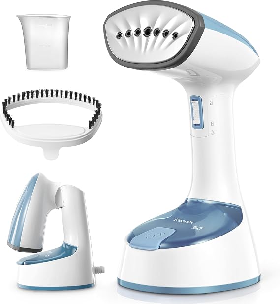Reemix Steamer for Clothes, Folding Handheld Design Garment Steamer | Wrinkles Remover, 20g/min Strong Penetrating Steam, 25-Sec Fast Heat-up, for Home, Office and Travel (Blue Gray)