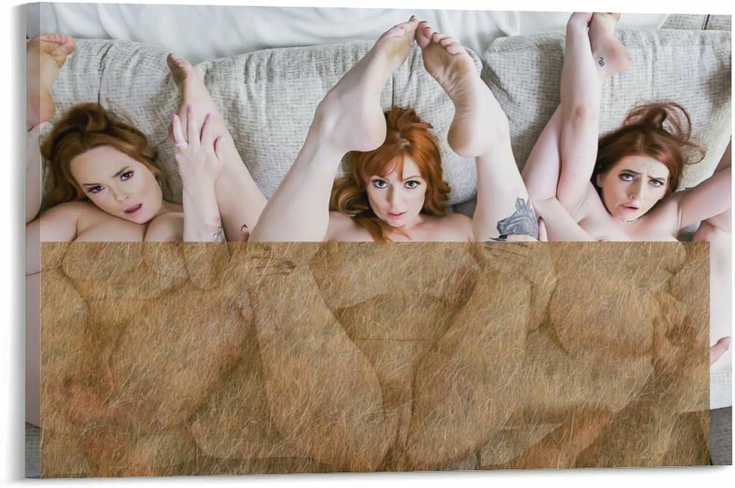 Sexy Lauren Phillips Poster Hot Girl Actors Art 2 Canvas Painting Posters And Prints Wall Art for Living Room Bedroom Decor 12x08inch30x20cm