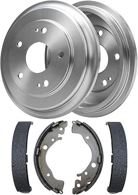 Detroit Axle - Rear Brake Kit for 2006-2015 Honda Civic Brake Drums Brakes Shoes 2007 2008 2009 2010 2011 2012 2013 2014 Replacement