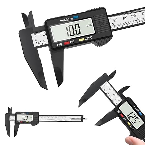 Digital Vernier Caliper, 150mm 6 Inch,Large LCD Display | Inch/Metric Conversion, 24 Cm Stainless Steel Ruler, Precision Depth Gauge,DIY, Jewelry, Woodworking & Household