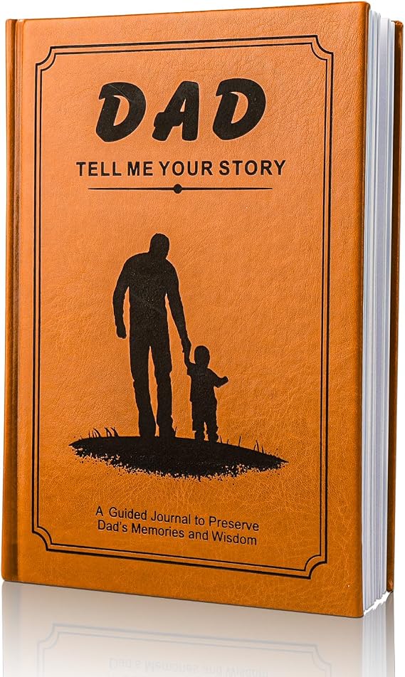 Dad I Want to Hear Your Story- Father's Day Gifts For Dad, Birthday Gift Fathers Day Gift Dad's Life Story Journal for Him Men Husband Grandpa Stepdad From Daughter Son