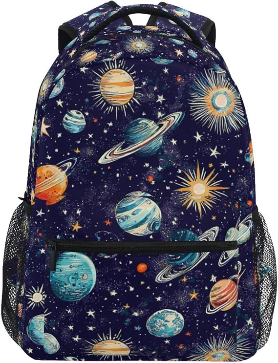 Kcldeci Toddler Backpack for School Space Galaxy Boys Girls Kids School Bags Bookbag Elementary Children Bookbags Casual Travel Back Pack