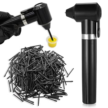 Ink Mixer Machine Set - Autdor Pigment Mixer Machine with 100Pcs Mixing Sticks Black Color Mixer Machine Ink Pigment Electric Agitator Machine for Permanent Makeup Eyebrow Microblading Supplies