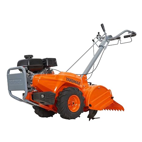 YARDMAX 18 in. 212 cc Gas OHV Engine Rear Tine Tiller with Dual Rotating Tilling