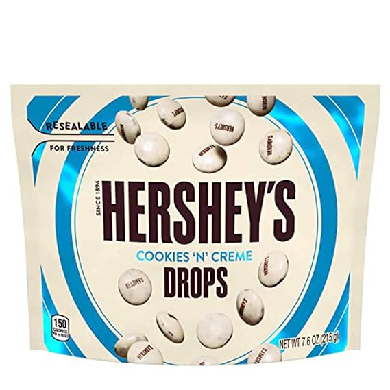 Hersheys Drops Whit Chclt Cks N C#1 Pieces Cookies & Cream Drop 8 Oz - 0034000271061