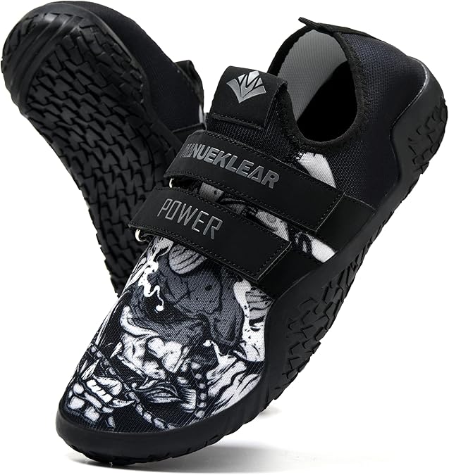 MANUEKLEAR Deadlift Shoes - Weight Lifting Shoes for Men Women - Weightlifting Squat Shoes Fitness Cross-Trainer Barefoot Gym Training Sneakers